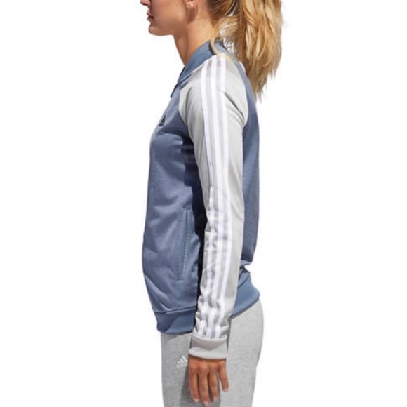 LAST ONE!! Adidas Embossed Track Jacket Full Zip - Picture 4 of 10